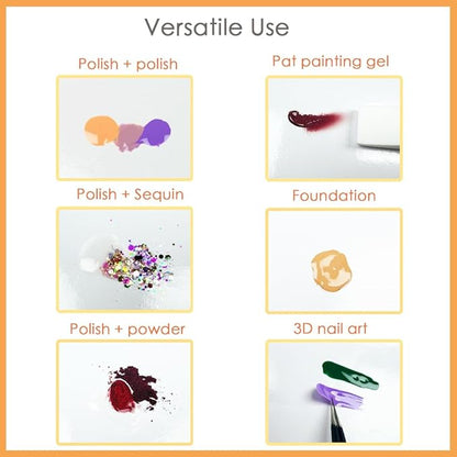 Disposable Gel Nail Polish Palette Mixing Paper Waterproof Nail Pigment Powder Palette Portable Makeup Mixing Palette Paper for Nail Art Manicure Mixing Tools (3 * 3in)