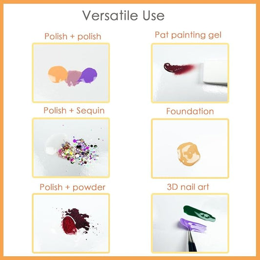 Disposable Gel Nail Polish Palette Mixing Paper Waterproof Nail Pigment Powder Palette Portable Makeup Mixing Palette Paper for Nail Art Manicure Mixing Tools (3 * 3in)