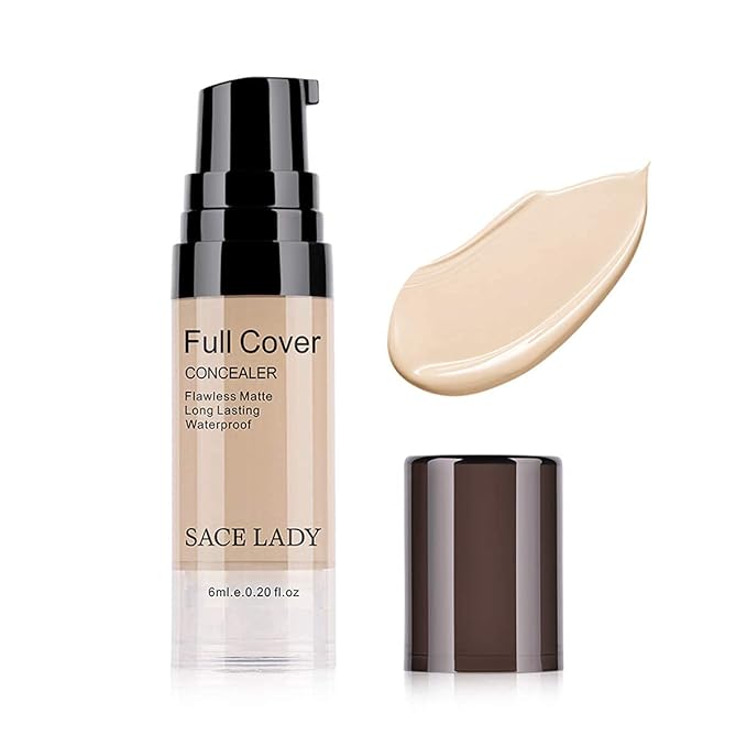 Full Coverage Liquid Concealer for Eye Circles & Face Primer Makeup Base, Long Wear Waterproof Smooth Creamy Foundation Primer Corrector Flawless Poreless Cosmetic