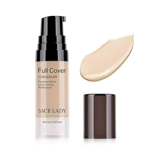 Full Coverage Liquid Concealer for Eye Circles & Face Primer Makeup Base, Long Wear Waterproof Smooth Creamy Foundation Primer Corrector Flawless Poreless Cosmetic