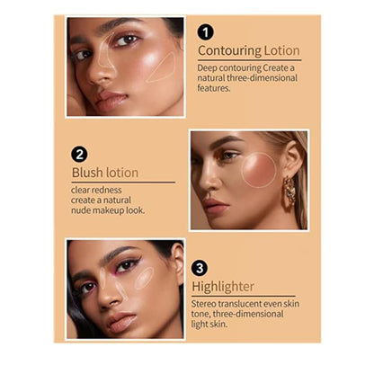 Multi functional cosmetic pen Liquid highlight powder blusher cosmetic pen Face makeup (02#)