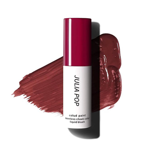 AKARY Velvet Mousse Liquid Blush Makeup for Cheeks, Lightweight Water Glossy Blush to Shape, Contour & Highlight Face, Moisturizing, Long-wearing, Smudge Proof (06 Warm Rose (Fine Flash))