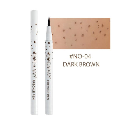 Freckle Pen 4 Colors Natural Freckle Pen Fake Freckle Pen Waterproof Long Lasting Soft Spots Natural Relaxing Sun Makeup (4PC)