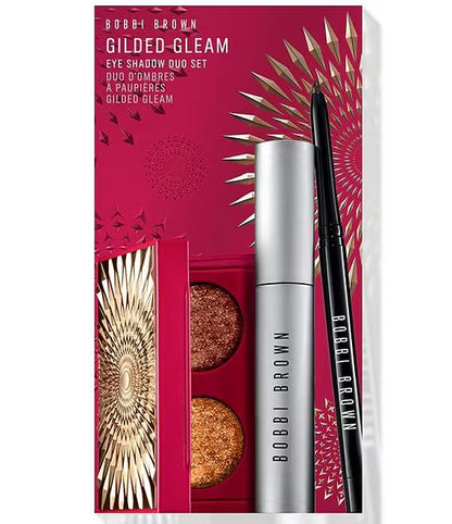 Bobbi Brown Gilded Gleam Eyeshadow, Eyeliner + Mascara Set, 3 Piece Kit