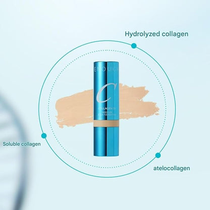 ENOUGH Collagen 3X Moisture Stick Foundation with Brush, Full Coverage Tinted Sunscreen for Face, Long-Lasting Korean Makeup, Perfect Тinted Мoisturizer with SPF 50+ (#13N Light Beige, 0.49 oz / 14g)