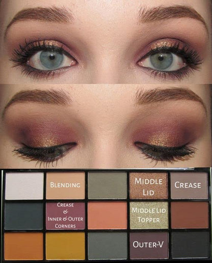 Makeup Revolution Reloaded Palette, Makeup Eyeshadow Palette, Includes 15 Shades, Lasts All Day Long, Vegan & Cruelty Free, Iconic Division, 16.5g