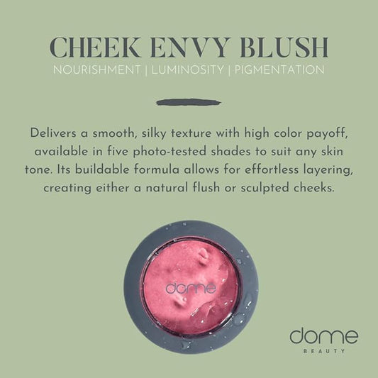 Cheek Envy Blush for Cheeks - Infused with Vitamins & Antioxidants, Long-Lasting, Buildable, Smooth Finish, Clean Beauty - English Rose Makeup Blush Powder 0.88 oz