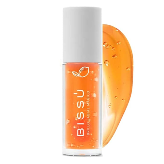 Bissú Magic Lip Gloss, 6 Fruity Scents, Moisturizing pH Reactive Gloss, with drop-shaped applicator and large size (04 Orange, 4 Grams)