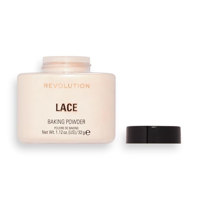 Revolution, Loose Baking Powder, Makeup Setting Powder, Long Lasting Coverage, Mattifies & Reduces Shine, Lace, 1.13 oz