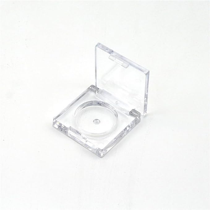 4 Pieces Empty Powder Case Plastic Powder Case Empty Blush Box Refillable Cosmetic Container Jar Eyeshadow Box Blush Holding Plate Empty Eyeshadow Case Cosmetics Container(Clear, 39.6mm)