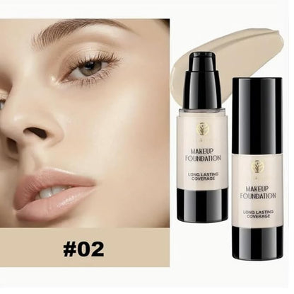 Long-Lasting Flawless Foundation, 30ml, Lightweight, Moisturizing, All Skin Tones