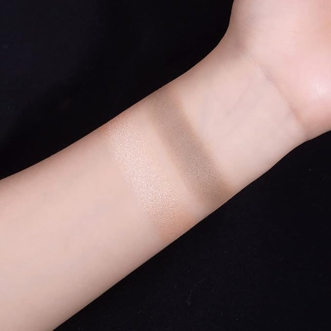 ELLESY Highlighter Makeup Kit - Face Sculpting Contouring Palette with Silky Texture Contour Powder and Brush - C01