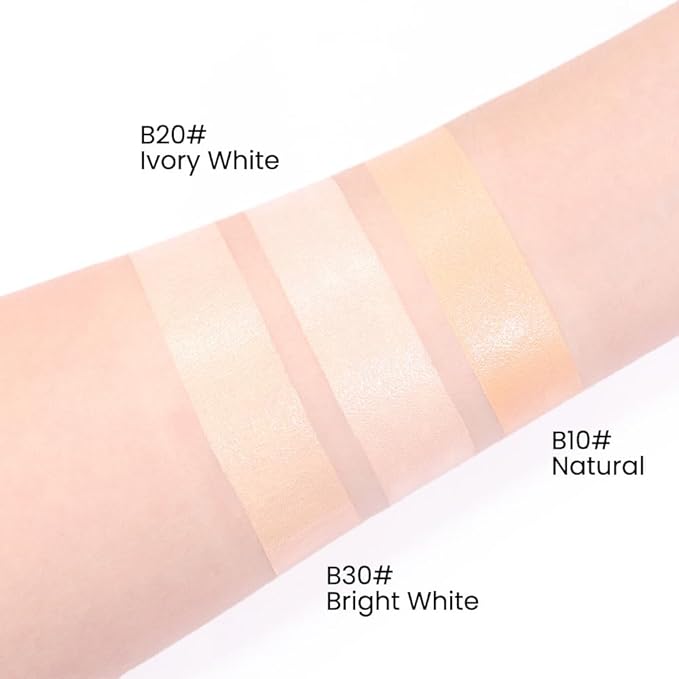 Air Cushion BB Cream Foundation, CC cream foundation, Moisturizing Concealer Long-Lasting, Cushion Foundation Full Coverage Self Adjusting for Mature Skin & All Skin Types(ivory white, 1)