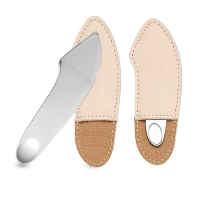 2 Sets Stainless Steel Makeup Foundation Spatula Beauty Spatula Cosmetic Foundation Spatula Scraper with PU Leather Cover Makeup Spatula Tools for Mixing Liquid Foundation Eye Shadow Eyelash Nail Art