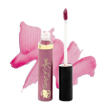 Essence Of Argan Passion Plum Lip Gloss with Moroccan Argan Oil to Moisturize and Plump your Lips – Lip Care to Eliminate Dryness - Passion Plum Matte Effect 0.25oz