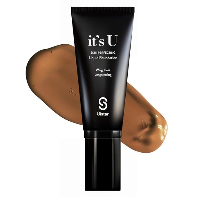 Sistar it's U Skin Perfecting Liquid Foundation Medium Coverage Buildable Weightless Longwearing Blendable 35 g / 1.23 oz. (Brownie)