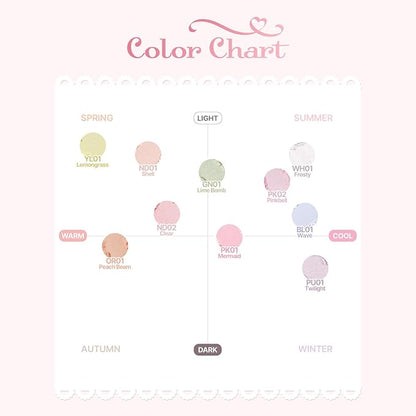 2aN Gleaming Tension Cushion Foundation Pact (#17 Pure Ivory) + Pure Glash Highlighter (#PK01 Mermaid) Glow Set