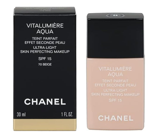 Vitalumiere Aqua Ultra-Light Skin Perfecting Makeup by Chanel 70 Beige SPF15 30ml