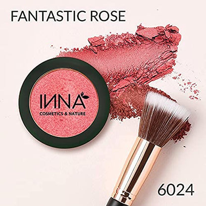 Inna Cosmetics & Nature - Blush 100% Natural, vegan, gluten free, paraben free, oil-free, Mineral, cruelty-free Made in Canada , 3 g. (Fantastic Rose) (Fantastic Rose)