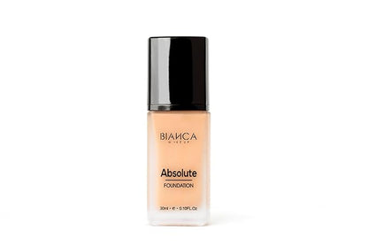 Absolute Foundation | Bianca Makeup | Liquid Foundation with Full Coverage | Shine and Oil Control | 24-hour Wear | Water and Humidity Resistant | Various Shades (Gold, 0.10 Fl Oz)