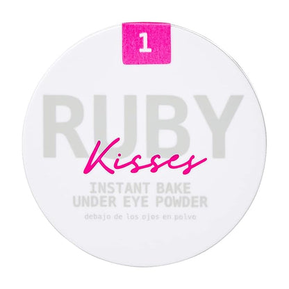 Ruby Kisses Instant Bake Undereye Powder - Vegan, Cruelty Free Powder for Brightening Eyes and Smudge-Free Makeup (Translucent)