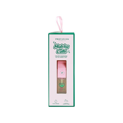 Profusion Cosmetics Matcha Latte Color Changing Lip and Cheek Tint, Enriched with Aloe Vera to Moisturize and Hydrate Your Lips and Cheeks
