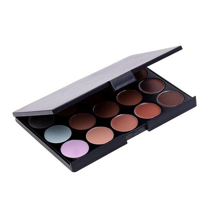 Boolavard Foundation Brush + 15 Colours Face Contour Cream Concealer Camouflage Palette