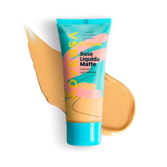 ADVERSA - Vegan Matte Liquid Foundation - Face Makeup, Full Coverage Foundation Makeup, Beauty & Personal Care - Cruelty Free, Gluten Free - 0.88 Fl oz/25g, Color 300
