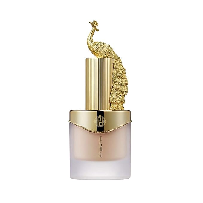 ZEESEA [Palace Identity] Full Coverage Liquid Foundation Nourishing Skin Long-lasting Lightweight Makeup，Chinese Phoenix (W02# Porcelain)