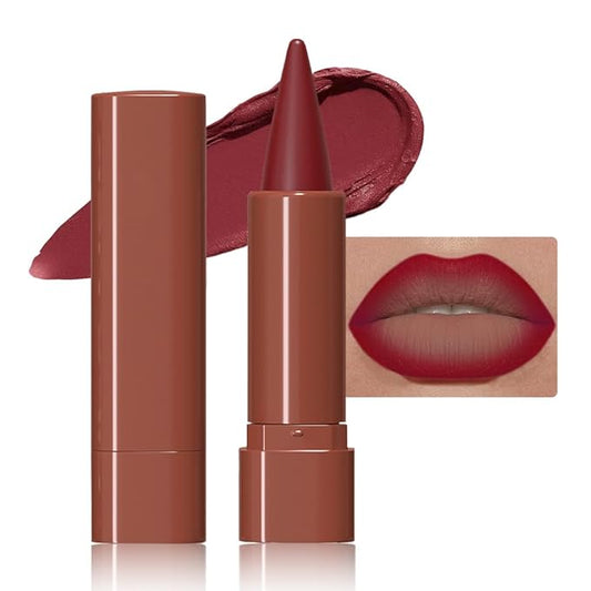 Sculpting Matte Lip Liner pencil,Gradient Matte Lipstick Crayon,Smooth Creamy Texture lip Pencil, Waterproof Smudge Proof Lipstick Pencil,Highly Pigmented Lip Makeup,Vegan Beauty.07#