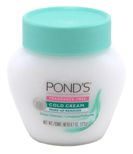 Ponds Cold Cream Make-Up Remover Fragrance-Free 6.1 Ounce (Pack of 2)