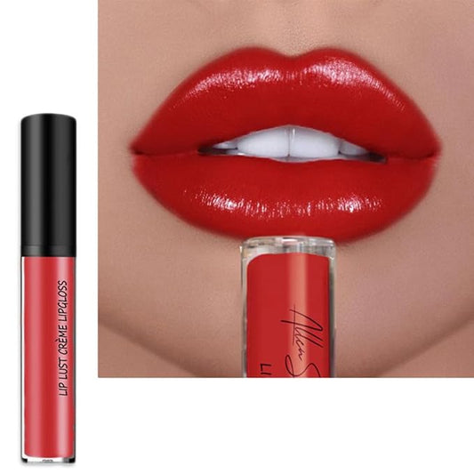 12 Colors Cream Texture Lipstick,Waterproof Creamy Lip Gloss,Non-Stick to Cup Non-Fading Long-Lasting Moisturizing Velvet Liquid,Hydrating Lip Natural Jelly Lipstick(10#,0.2Fl Oz/6ml)