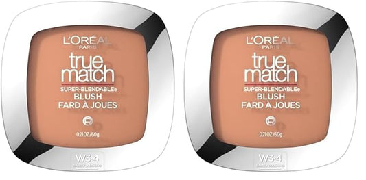 L’Oréal Paris True Match Super-Blendable Powder Blush, Barely Blushing, 0.21 Oz (Packaging May Vary) (Pack of 2)