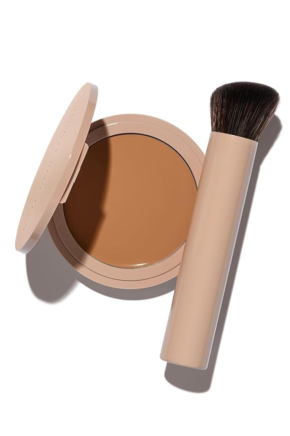 Foundation + Brush Bundle (Tan) | Seamless Blending Duo for a Flawless, Skin-Like Finish | Vegan, Cruelty-Free, Fragrance-Free