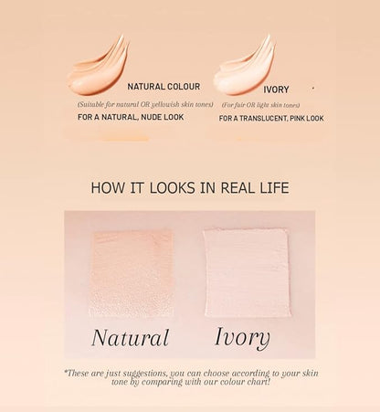 VENZEN Hyaluronic Acid Hydrating Liquid Natural Foundation Makeup Cover Concealer Coverage Moisturizing Skin 30g / 1.01.fl.oz