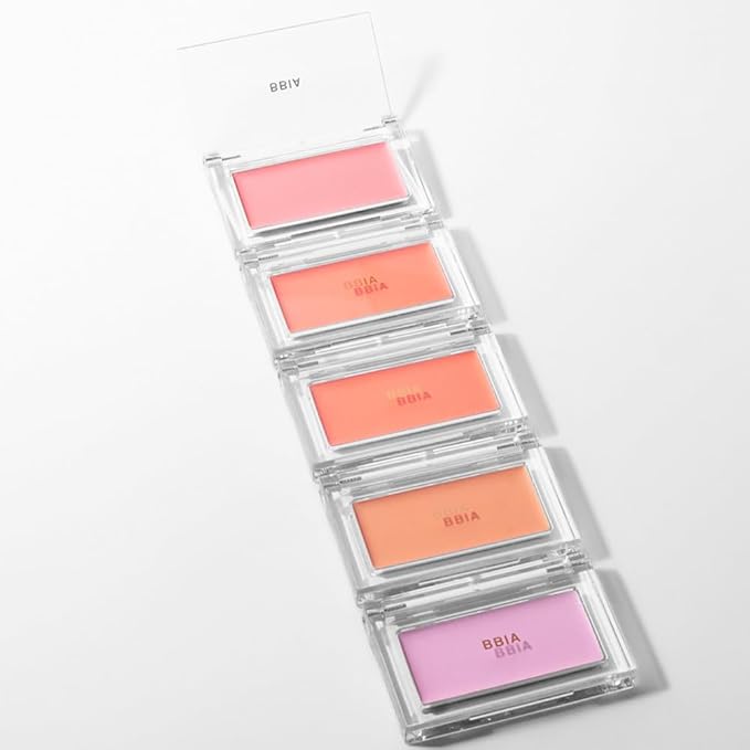 BBIA Ready To Wear Downy Cheek Cream Blush 2P Set (03 DOWNY APRICOT + 05 DOWNY CORAL) / Blendable and Lightweight Cheek Makeup, Highly Pigmented with Long Wearing Formula