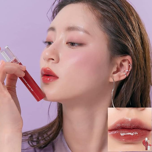 [rom&nd] Glasting Water Tint 8 colors | Vivid color, Glossy Finish, Long-lasting, moisturizing, Highlighting, Natural-beauty Lip for Daily Use, K-beauty 4g/0.14oz No.08 ROSE STREAM