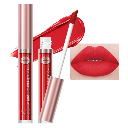 Matte Liquid Lipstick,Light Pink Liquid Lip Stains, Long Lasting Waterproof Lip Gloss Makeup, Velvet Non-Stick Cup Lips Stain X-15#