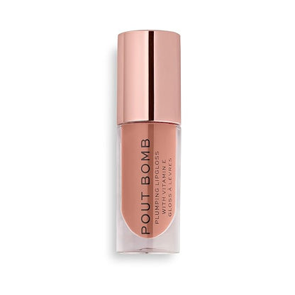 Revolution, Pout Bomb Plumping Lip Gloss, High Shine, Rich Glossy Pigment, Infused with Vitamin E, Candy Pink, 0.15 fl oz