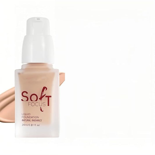 Full Coverage Foundation 10 Colors Natural Lightweight Smooth Creamy Foundation Long-lasting Longwear Matte Oil-Control Foundation (Color 05)