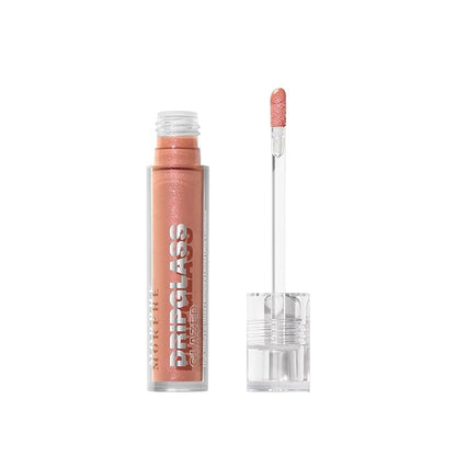 Morphe Dripglass High Shine Lip Gloss - Glazed, Semi-Sheer & Nourishing Lip Makeup - Buildable Formula Infused with Plant-Derived Squalane & Vitamin E - Beige Beam (0.13 oz)