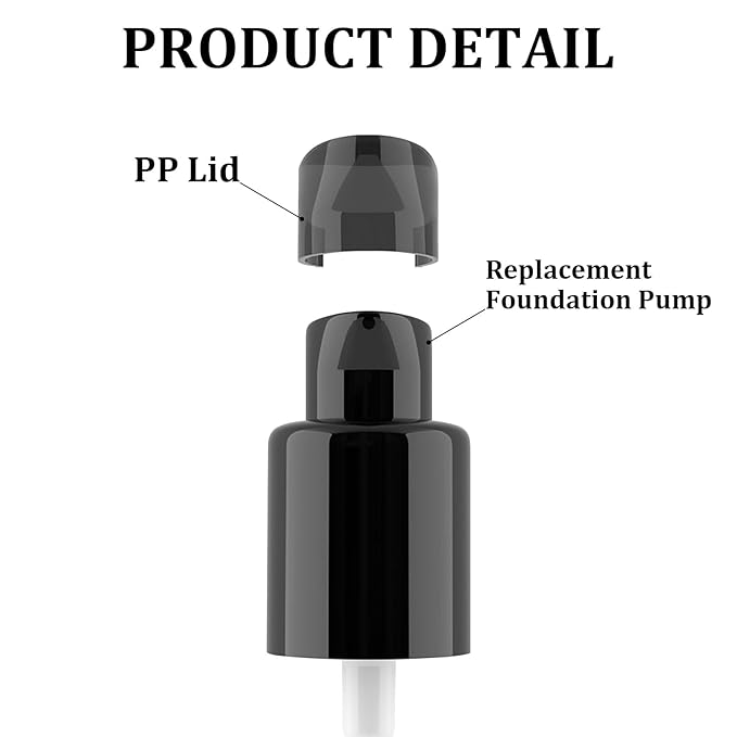 2PCS Replacement Foundation Pump Makeup Pump Dispenser Compatible with Estee Lauder Foundation Bottles Fits MAYBLLINE and MAC Bottles