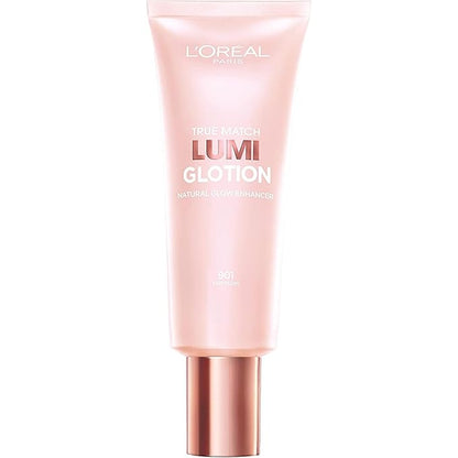 L’Oréal Paris True Match Nude Hyaluronic Tinted Serum Foundation with 1% Hyaluronic acid & Makeup True Match Lumi Glotion Natural Glow Enhancer Lotion, Fair, 1.35 Ounces