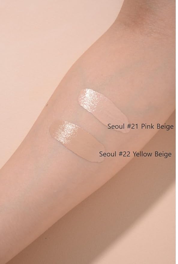 TROIAREUKE Seoul "Bridal" Cushion Foundation(#21, Pink Beige), Korean Cushion Foundation, K-Beauty, Hydrating, Long-lasting, Lightweight, Natural Finish, Anti-Aging, Moisture, Whitening, SPF 50+