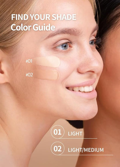 Mesh Tight up Cushion foundation 02 + Refile 02, Light Beige, Cushion foundation Korea, Natural coverage, glowing, dewy makeup, flawless coverage, 24hr long lasting, All skin type, cream foundation