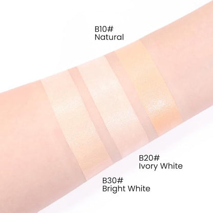 Air Cushion BB Cream Foundation, CC cream foundation, Moisturizing Concealer Long-Lasting, Cushion Foundation Full Coverage Self Adjusting for Mature Skin & All Skin Types (natural white, 1)