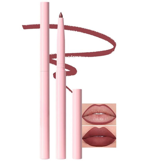 Kaely Matte Velvet Lip Liner Pencils Retractable for Shaping & Sculpting Lips, Red Brown Lip Pencils for Women Long Lasting Waterproof Rich Lip Colors Liner Crayon Lipstick delineador de labios 08