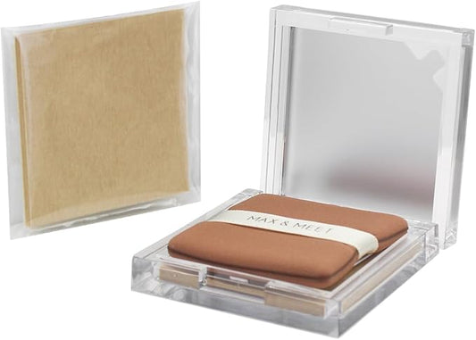 200 Face Oil Blotting Sheets with Mirror Travel Box& Puff, Linen Fiber Gentle Oil Control Film Not Destroy Base Makeup Face Oil Absorbing Sheets (Coniferous Tree, Box+Refill total 200 sheets)