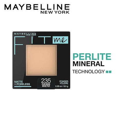 Maybelline Fit Me Matte + Poreless Pressed Face Powder Makeup, Pure Beige, 1 Count (Pack of 4)