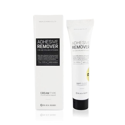 Black Berry 15g Cream Lash Remover for Eyelash Extensions - Cream Eyelash Glue Remover for False Eyelahes Professional Supply Fast Adhesive Dissolution Time in 3 Minutes Salon Use
